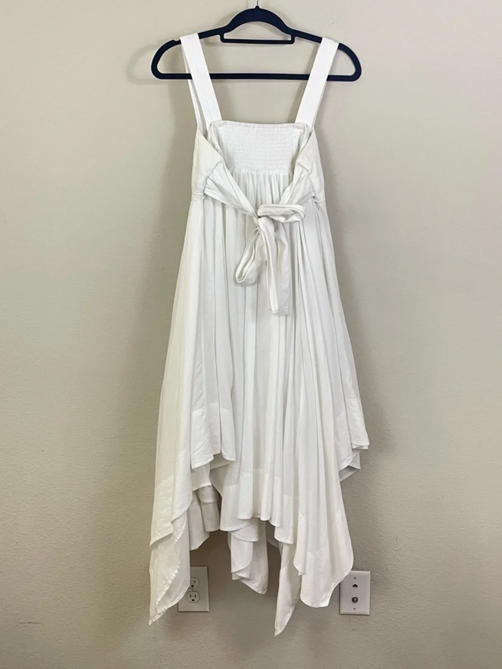 Anthropologie Pilcro White Asymmetrical Babydoll Midi Dress Size XS - Picture 8 of 13